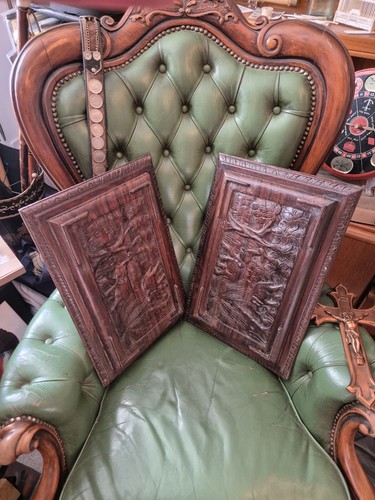 Vintage wooden carvings - vintage,