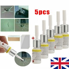 5 Pack Automotive NANO Glass Repair Fluid Car Windshield Resin Crack Tools UK