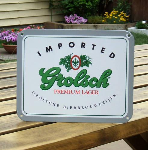 Original enamel sign grolsch - enamel,