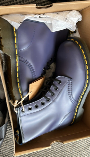 Martens blue leather - dr.,