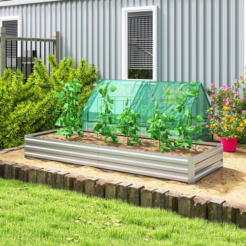 Galvanised steel raised garden - raised,