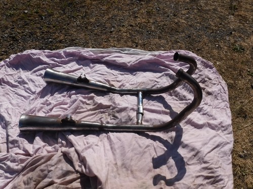 Honda twin complete exhaust - twin,