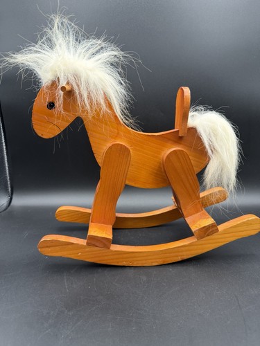 Handmade wooden rocking horse - wooden,