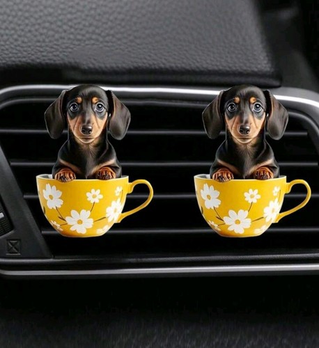 Dachshund teacup car air - a,