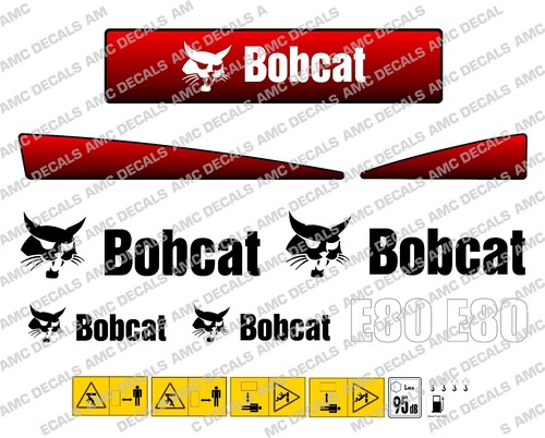 Bobcat e80 mini - bobcat, decal