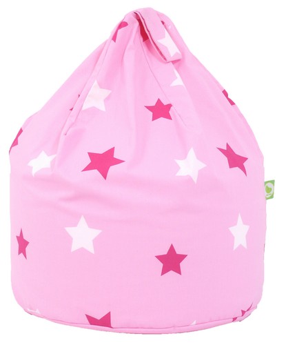 Large pink stars bean - large,