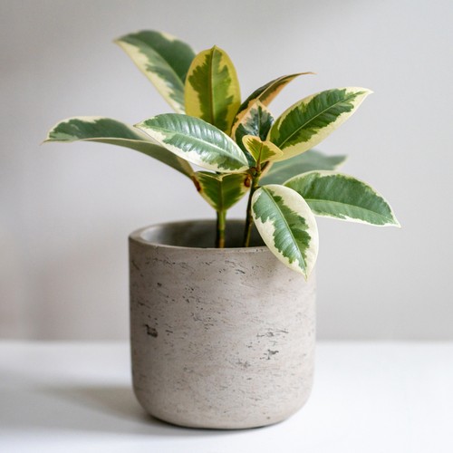 Variegated rubber plant - rubber,
