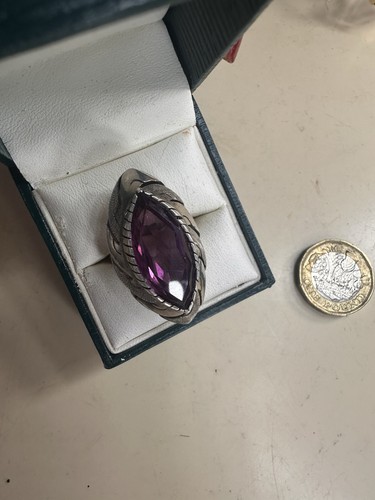 Vintage amethyst cocktail ring - vintage,