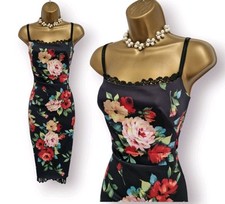Karen Millen Floral Vintage Rose Lace Wiggle Pencil Occasion Dress UK 8