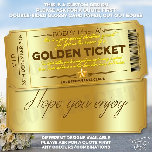 Gold ticket golden - gold, gift