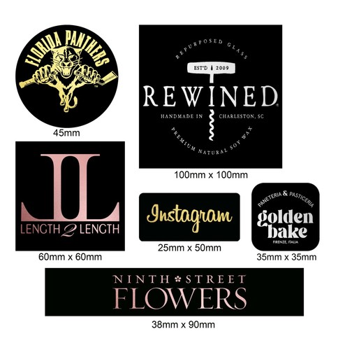 Black personalised metallic