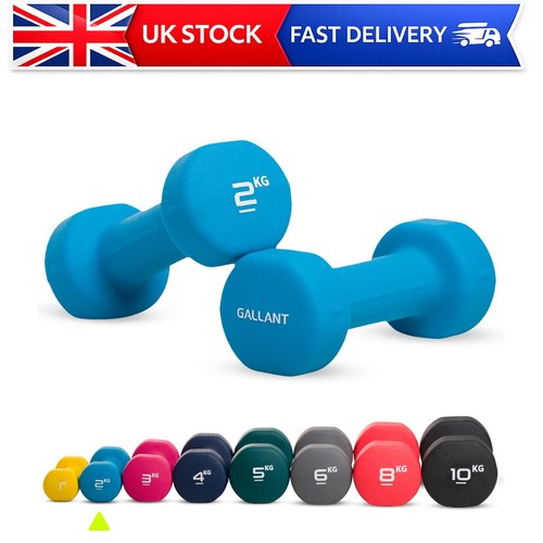 Hex neoprene dumbbells - neoprene,