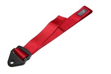 TRS Adjustable Tow Eye Loop Strap Red Motorsport MSA Race Rally Track Car