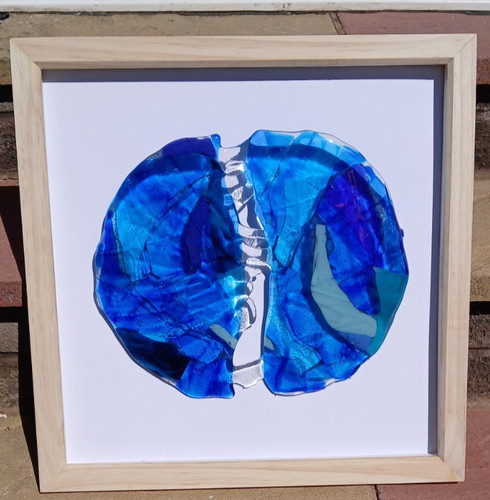Fused glass wall abstract - wall,