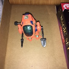 Vintage Orange & Blue Toy Robot Figure Power Work bot Wind Up Walking Robot Rare