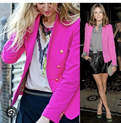 Zara hot pink boyfriend blazer - pink,