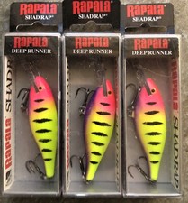 3 Rapala Shad Rap SR7 Crankbait Fishing Lure Head Spin   T3