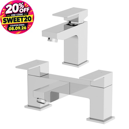 Modern chrome bath filler - modern,