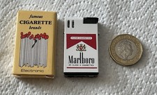 Vintage 1980s Very Small Tiny Marlboro Lighter - Metal – Original Box