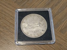 1963 Canadian Canoe Silver Dollar, 23.3 Grams, 80% Silver, WOW, Worth a Look!
