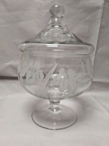 Large crystal glass apothecary - crystal,