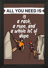 Climbing rack rope Framed Wall
