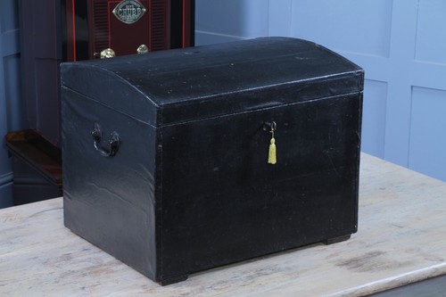 Antique victorian rexine domed - antique,
