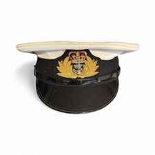 Genuine Issued Royal Navy Officers Bullion Cap / Hat RN QC Size: 57. Fancy Dress