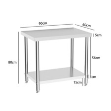 Stainless Steel Commercial-Grade Top Work Table Kitchen Prep Workbench 60-180cm