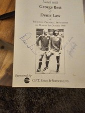 George Best & Dennis Law Autograph