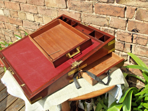 Georgian mahogany writing - mahogany,