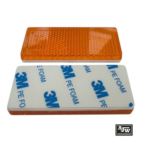 Amber orange rectangular - 2,