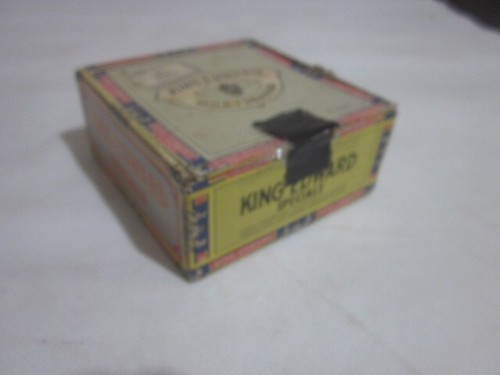Cigar box old used king - cigar,