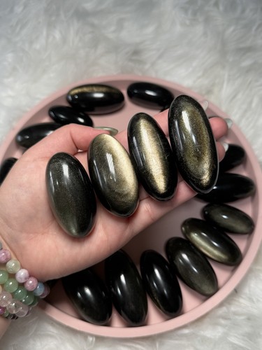 Gold sheen obsidian shiva - gold,