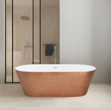 Copper Zaraza Double Ended Freestanding Bath 1600mm with Waste