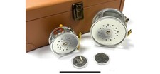 Hardy Perfects LHW Limited Ed. Royal Coronation Fly Reels in Leather bound Case