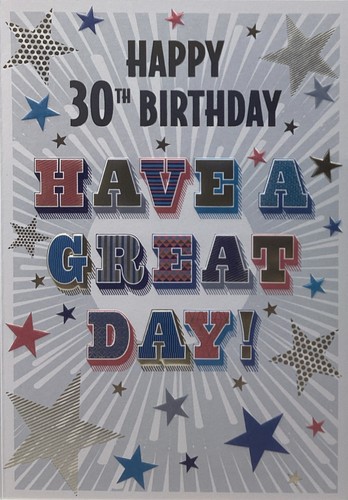 30th male birthday card have - male,