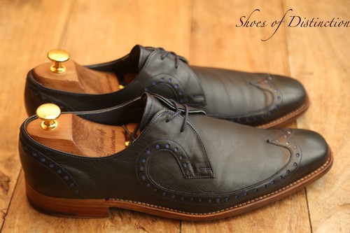 Barker dark navy blue leather - dark,