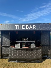 Fully Equipped Mobile Bar – Triple Axle Trailer w/ Built-in Fridge Storage