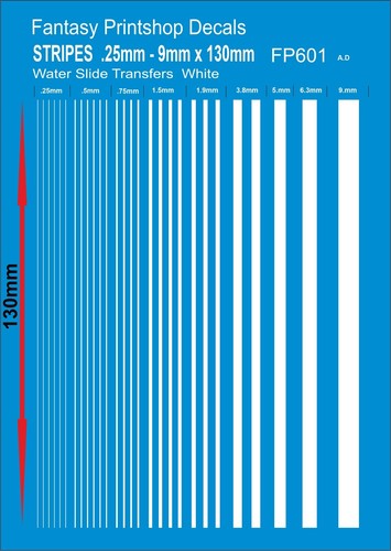 Stripes water slide transfers - water,
