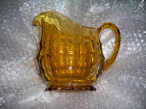 Jacobean amber glass jug - amber,