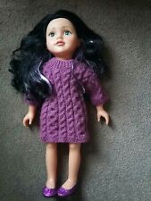 Design A Friend Doll By Chad Valley Sara Purple Streaks in Black Hair