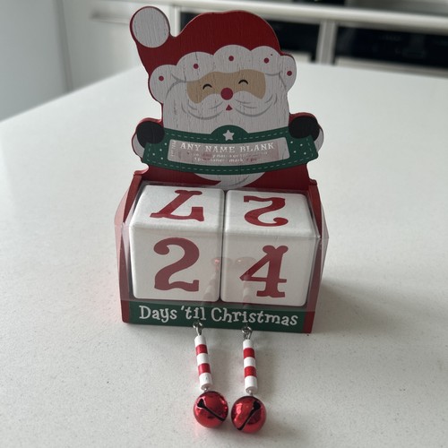 Christmas countdown wooden - christmas,