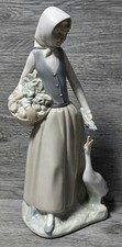 Vintage NAO By Lladró DAISA Spain, Young Girl With Goose Figurine - Repaired !!!