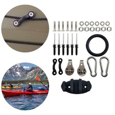 Kayak Anchor Trolley Set Rope Pulleys Pad Eyes Rivets Marine Accessories New UK