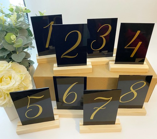 Acrylic table numbers a6 - acrylic,