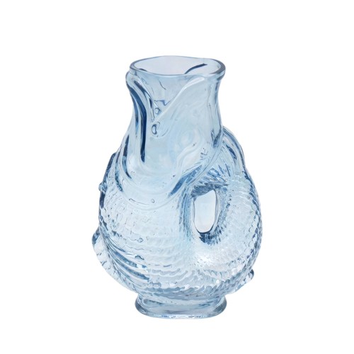 Glass fish flower vase 20cm - fish,