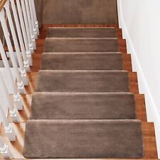 Plush Carpet Stair Treads Cover Set Soft Self-Adhensive Area Rug Indoor PURE ERA