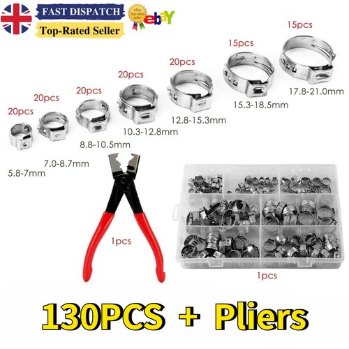 130x assorted hose clamp - 130x,