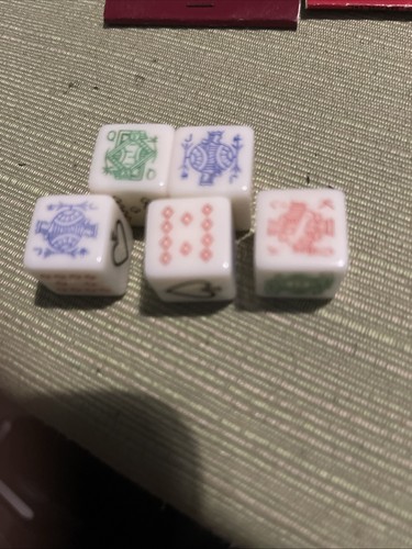 Vintage poker dice set 5 - poker,